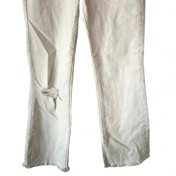 Flying Monkey White Distressed Jeans w/ Tan Stitching - Picture 5 of 16